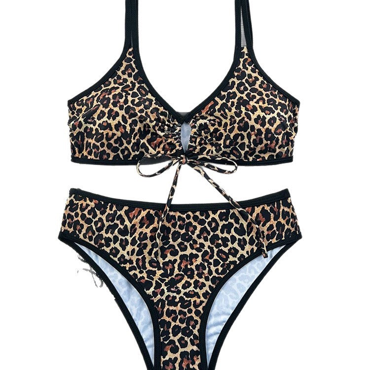 Damen Triangel-Bikini mit Schlaufen-Detail und hoher Taille R&B