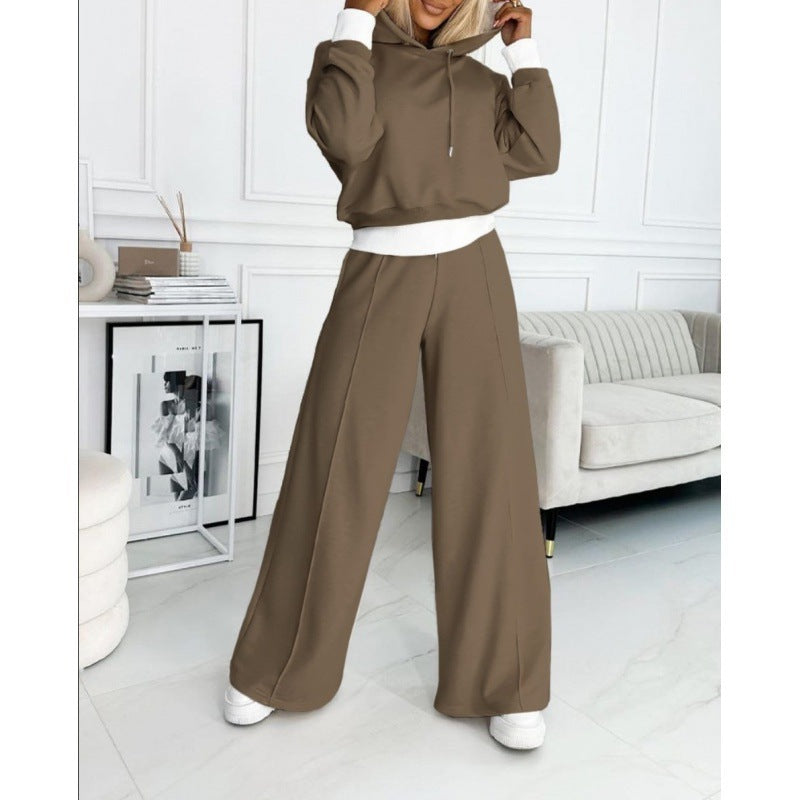 Damen Sportliches Lounge-Set mit weitem Schnitt und Kapuze R&B
