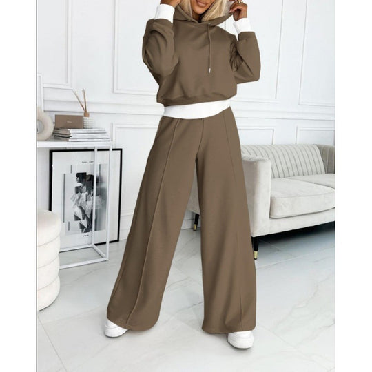 Damen Sportliches Lounge-Set mit weitem Schnitt und Kapuze R&B