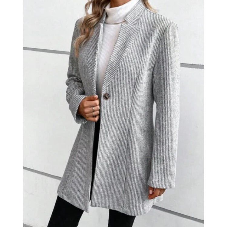Damen Elegante Tailored Jacke mit geripptem Design R&B