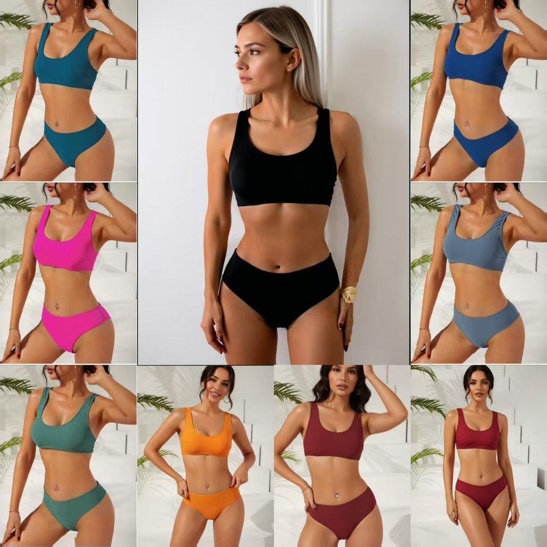 Damen Sportlicher Bikini mit körperbetontem Schnitt R&B