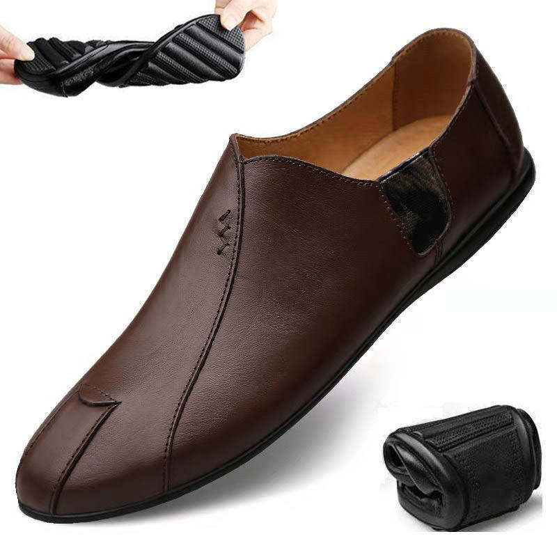 Damen bequeme Lederclogs R&B