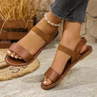 Damen Komfortable Zehentrenner-Sandalen mit elastischen Riemen R&B
