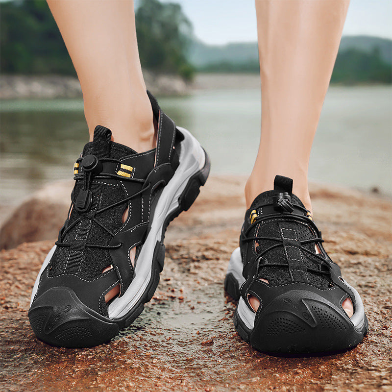 Damen Sportliche Freizeitsandalen mit atmungsaktiver Oberflächenstruktur und flexiblem Fußbett R&B