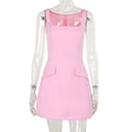 Damen figurbetontes Sommerkleid mit praktischen Taschen R&B