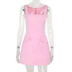 Damen figurbetontes Sommerkleid mit praktischen Taschen R&B