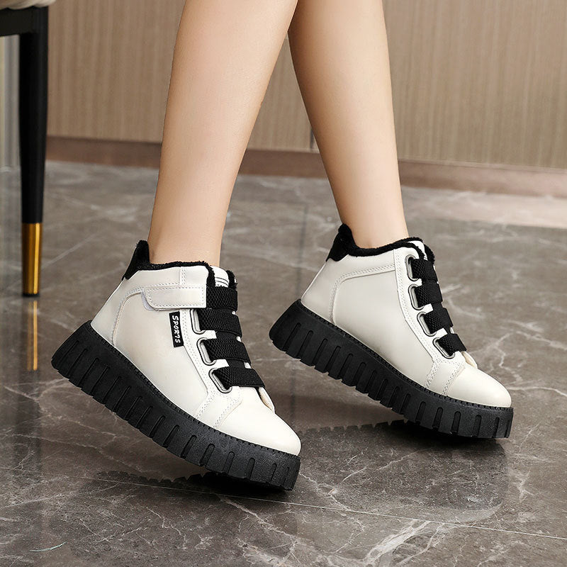 Damen High-Top Sneakers mit flauschigem Innenfutter und rutschfester Sohle R&B