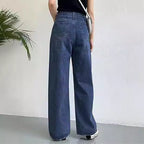 Damen Weit geschnittene high-waist Jeans mit klassischem Look R&B