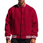 Herren Sportliche Collegejacke mit modischem Kragen R&B