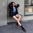 Damen Mokassins mit elegantem Leopardenmuster und komfortablem Riemen R&B