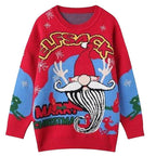 Damen festlicher Pullover mit Weihnachtsmotiv und Rundhalsausschnitt R&B