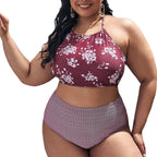Damen Hochgeschnittener Bikini mit modischem Cropped-Oberteil R&B