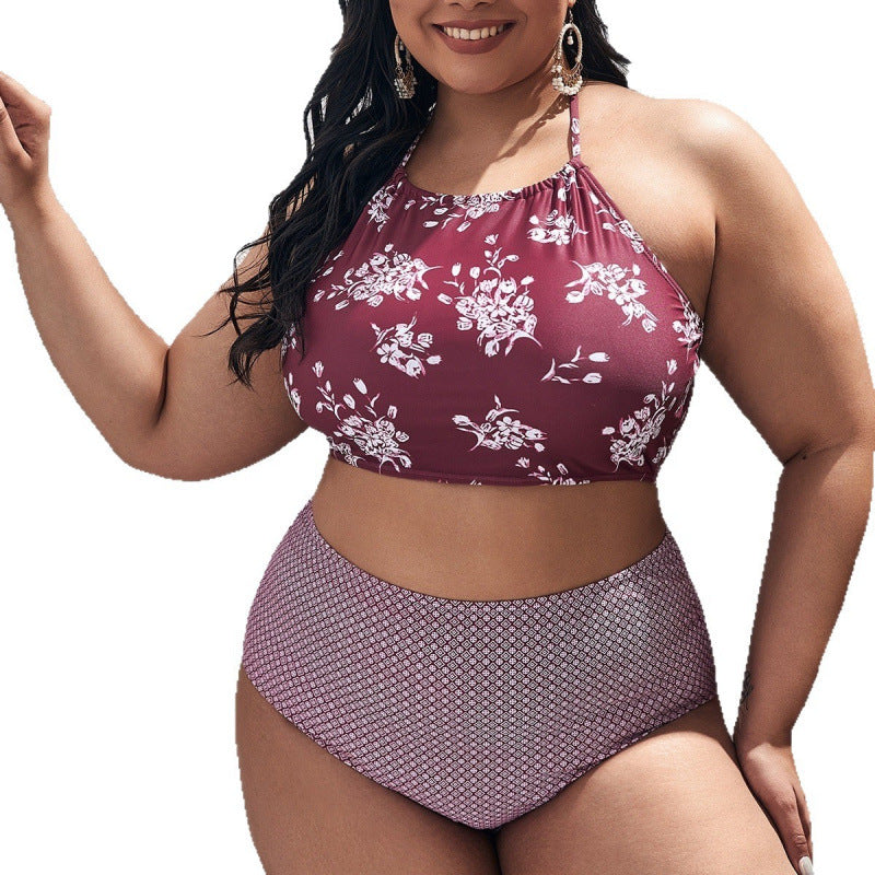 Damen Hochgeschnittener Bikini mit modischem Cropped-Oberteil R&B