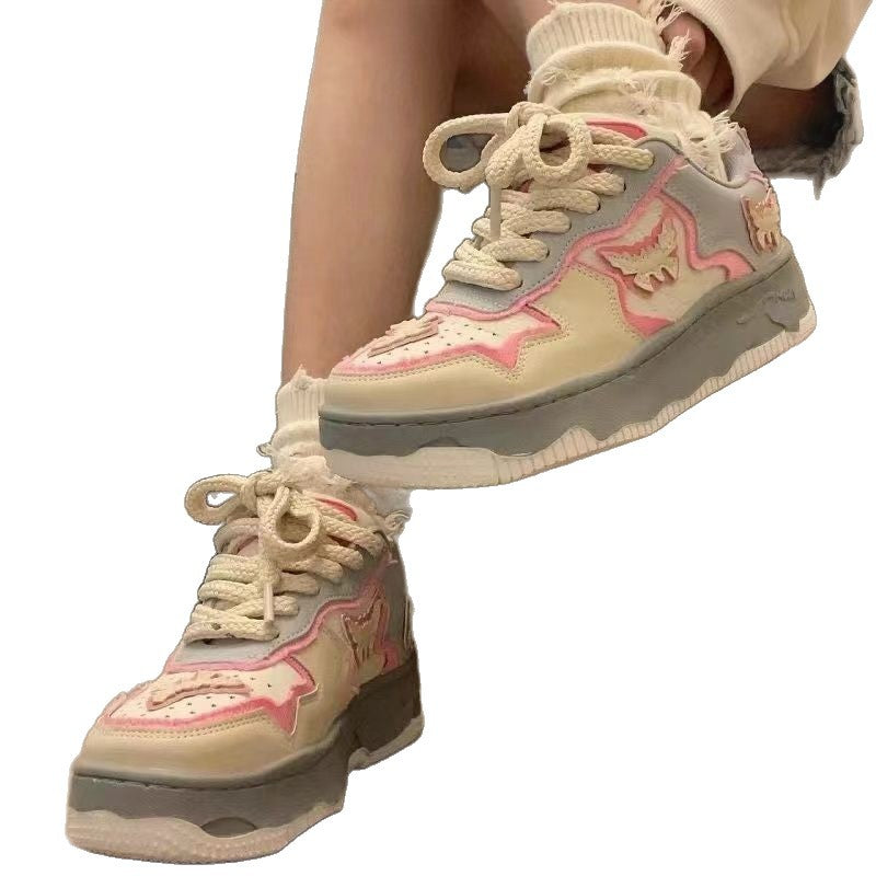 Damen Sportliche Sneakers mit verspieltem Design und atmungsaktiver Oberflächenstruktur R&B