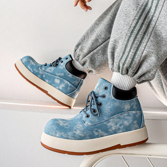 Damen Hochwertige Denim-Boots mit rutschfester Sohle und atmungsaktivem Innenfutter R&B