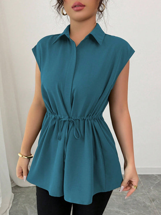 Damen lässige Bluse mit tailliertem Schnitt R&B
