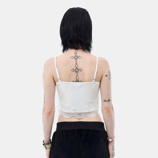 Damen Spitzencamisole mit floralem Druck R&B