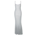 Damen Elegantes Maxikleid mit schwingendem Rock und feinen Spaghettiträgern R&B