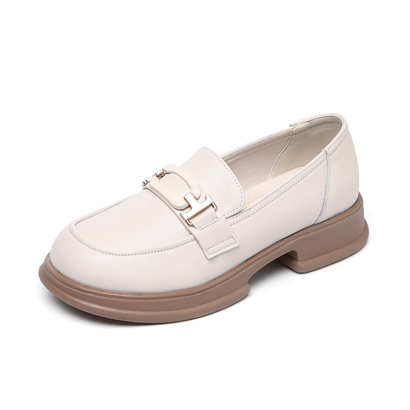 Damen Elegante Loafers mit modischer Schnallenverzierung und komfortablem Blockabsatz R&B