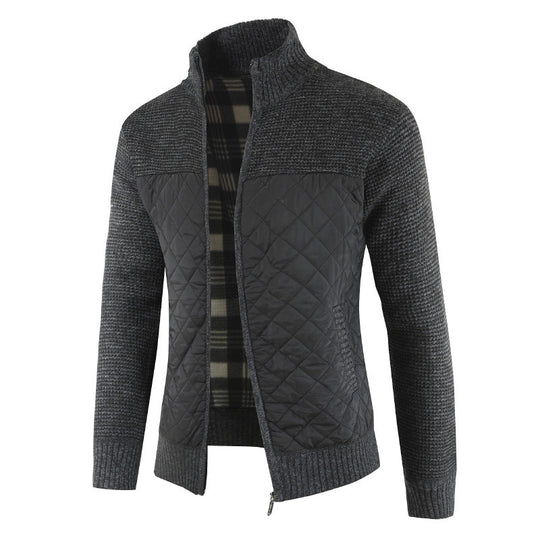 Herren Steppjacke mit Strickdetails R&B