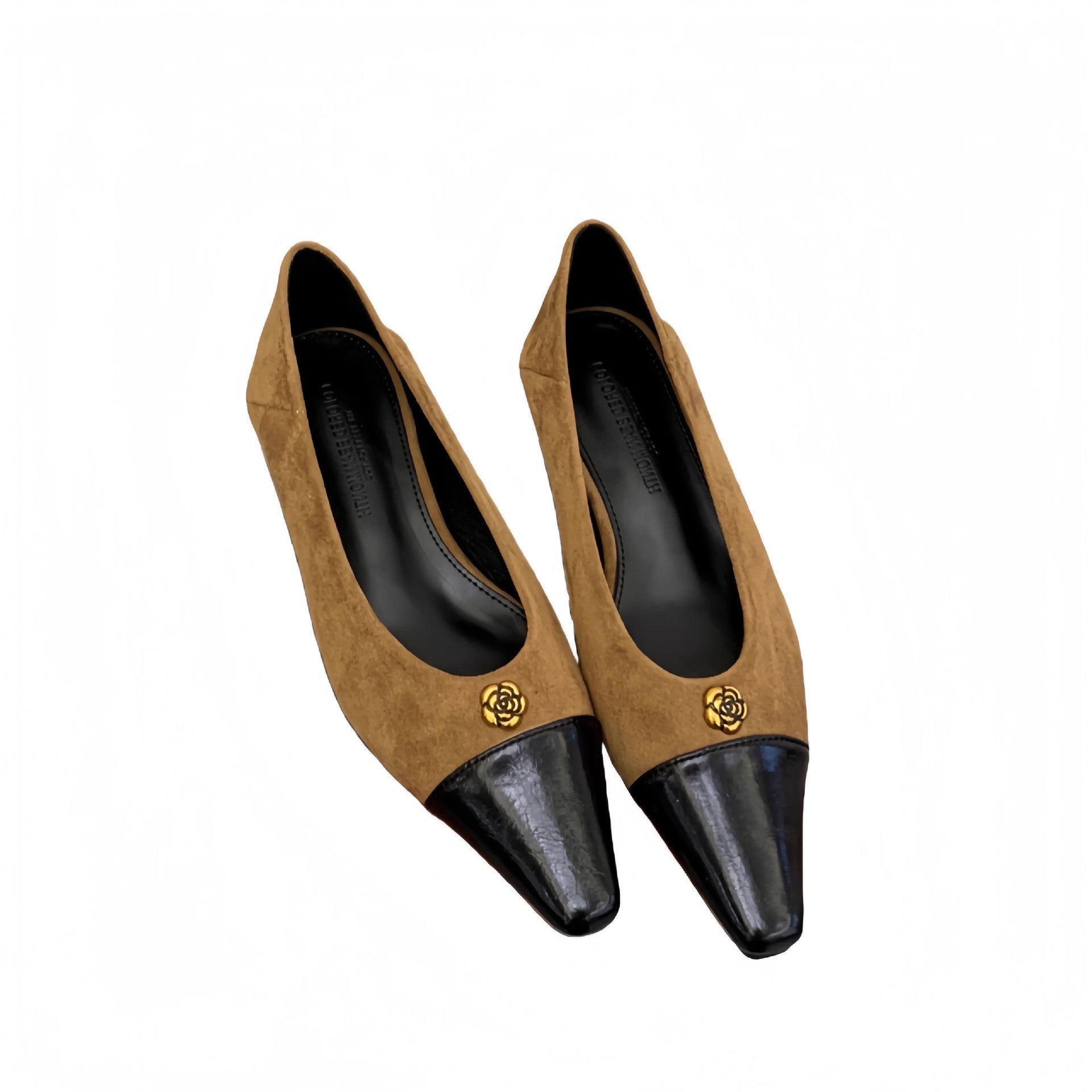 Damen Ballerinas mit elegantem spitz zulaufendem Design und modischem Lackakzent R&B