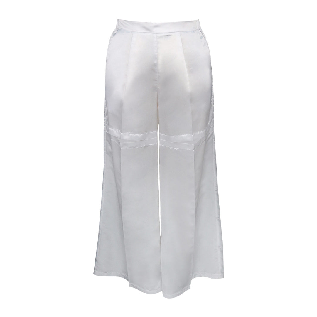 Damen elegante Schlaghose mit dekorativen Taschen R&B