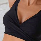 Damen Sport-Bikini-Oberteil mit raffiniertem Wickeldetail