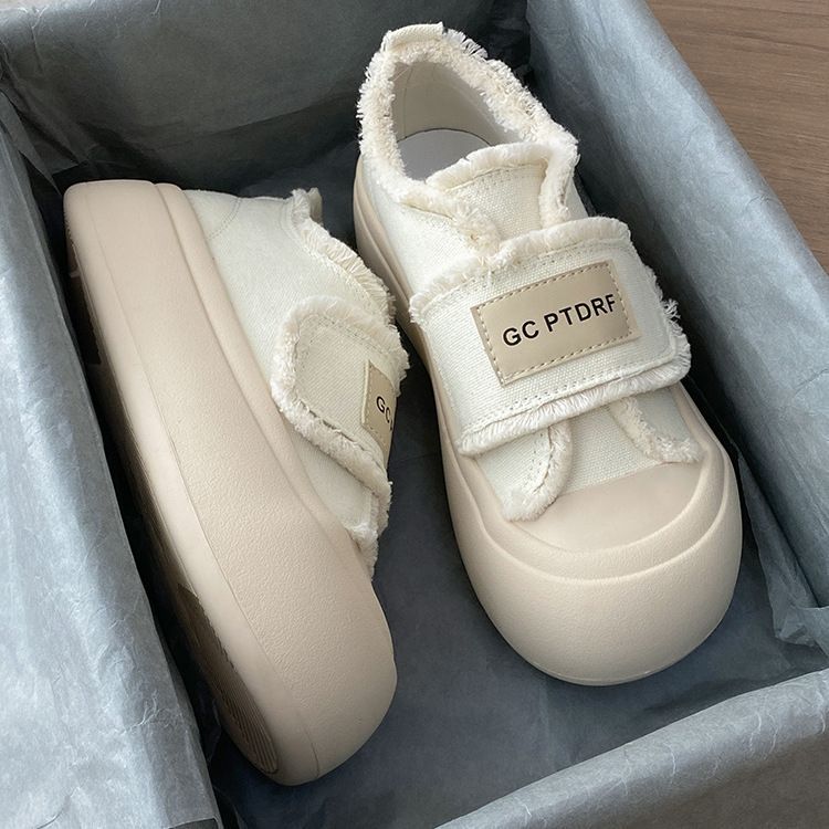 Damen modische Sneakers mit bequemem Klettverschluss und schaumstoffgepolsterter Sohle R&B