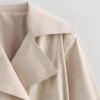 Damen kurze Trenchjacke mit eleganter Taillierung und praktischen Taschen R&B