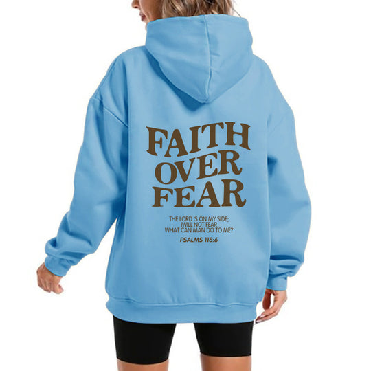 Damen Kapuzensweater mit motivierendem Schriftzug und bequemem Schnitt R&B