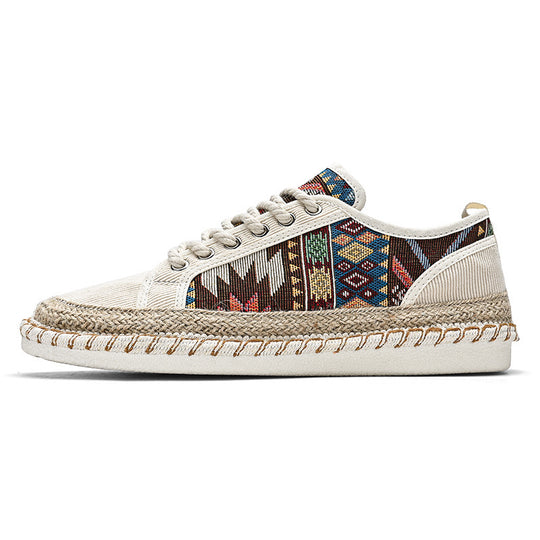 Damen Espadrilles-Sneaker mit exotischem Musterdruck und modischer Kordelsohle R&B