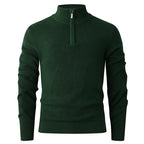 Herren Pullover mit Stehkragen und zusätzlichem Reißverschluss R&B