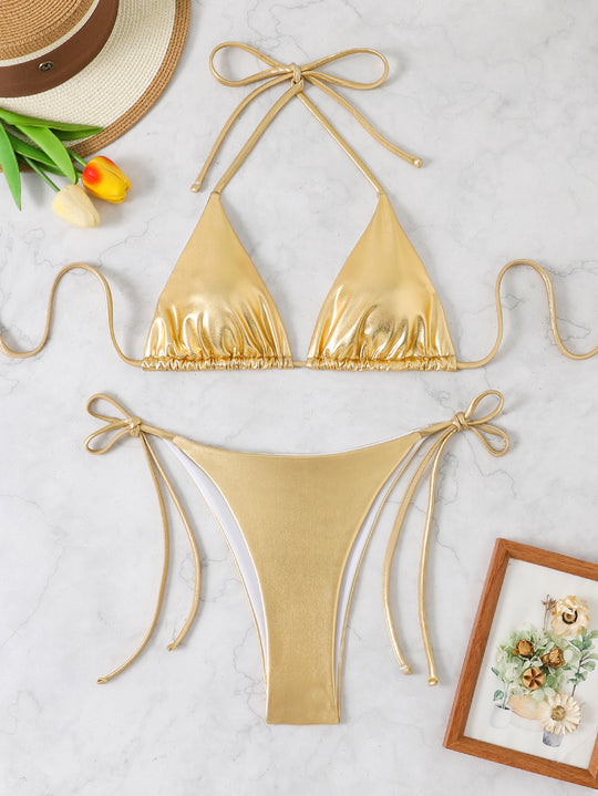 Damen Triangel-Bikini-Set mit verstellbaren Bändern R&B