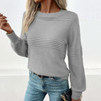 Damen exklusiver Strickpullover mit strukturiertem Design R&B