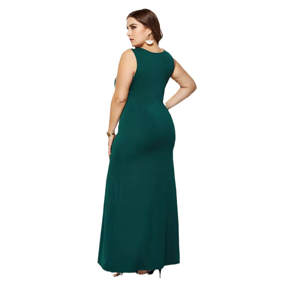 Damen figurbetontes Maxikleid mit klassischen Details R&B