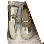 Damen elegante Ballerinas mit modischer Schnallenverzierung R&B