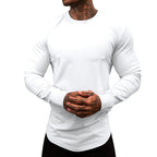 Herren Langarmshirt aus weichem Baumwollmix mit modernem Schnitt und Rundhalsausschnitt R&B