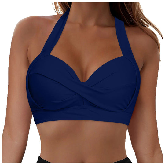 Damen Modisches Bikinioberteil mit Wickeldesign R&B