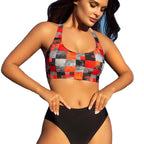 Damen Bikini-Set mit sportlichem Crop-Top und hochgeschnittenem Höschen R&B