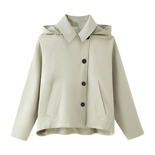 Damen Übergangsjacke mit Kapuze und praktischen Taschen R&B