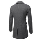 Herren eleganter Karoblazer mit doppelter Knopfleiste und stylischem Innenfutter