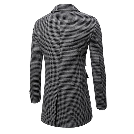 Herren eleganter Karoblazer mit doppelter Knopfleiste und stylischem Innenfutter R&B