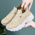 Damen Sportliche atmungsaktive Sneakers mit elastischem Einstieg R&B