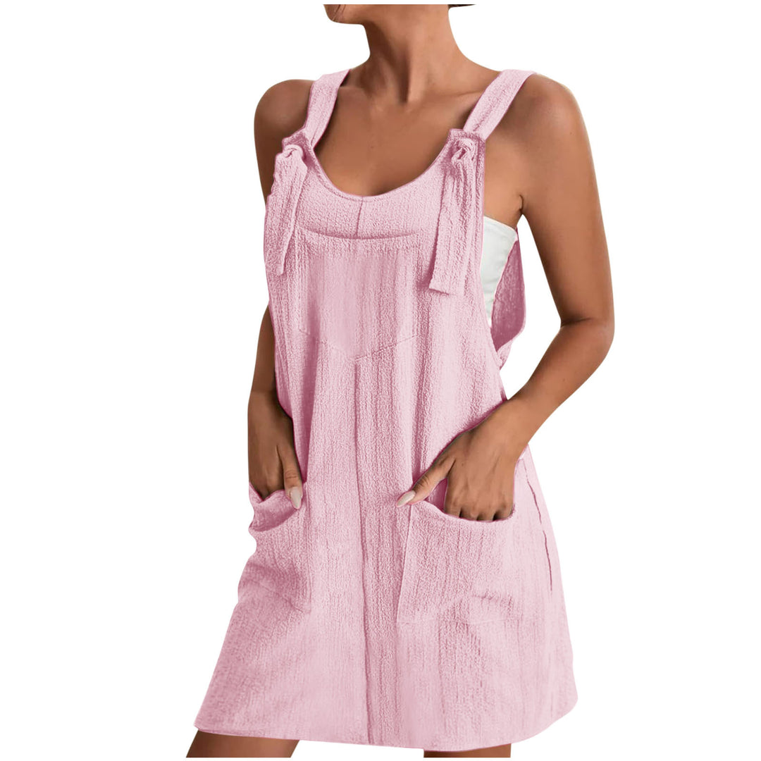 Damen Lässiger Jumpsuit mit praktischen Taschen und verstellbaren Trägern R&B