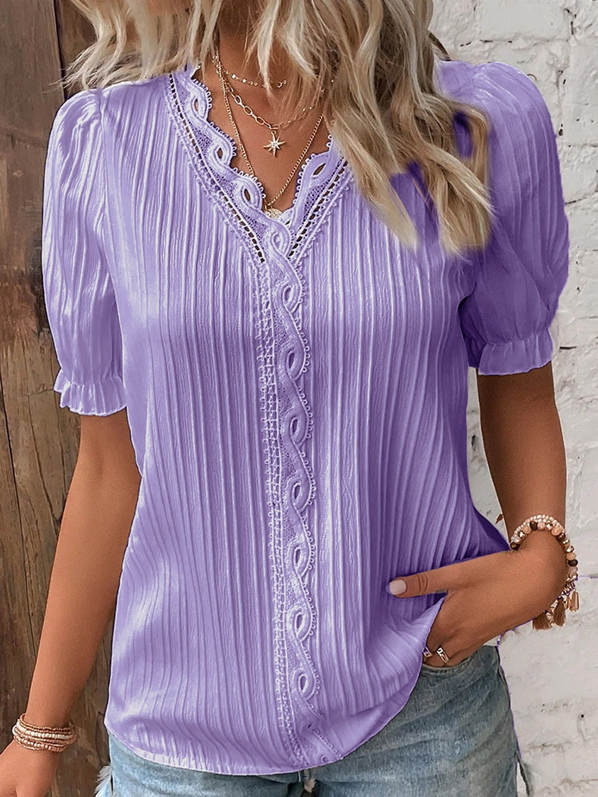 Damen Bluse mit raffiniertem Rüschendetail R&B