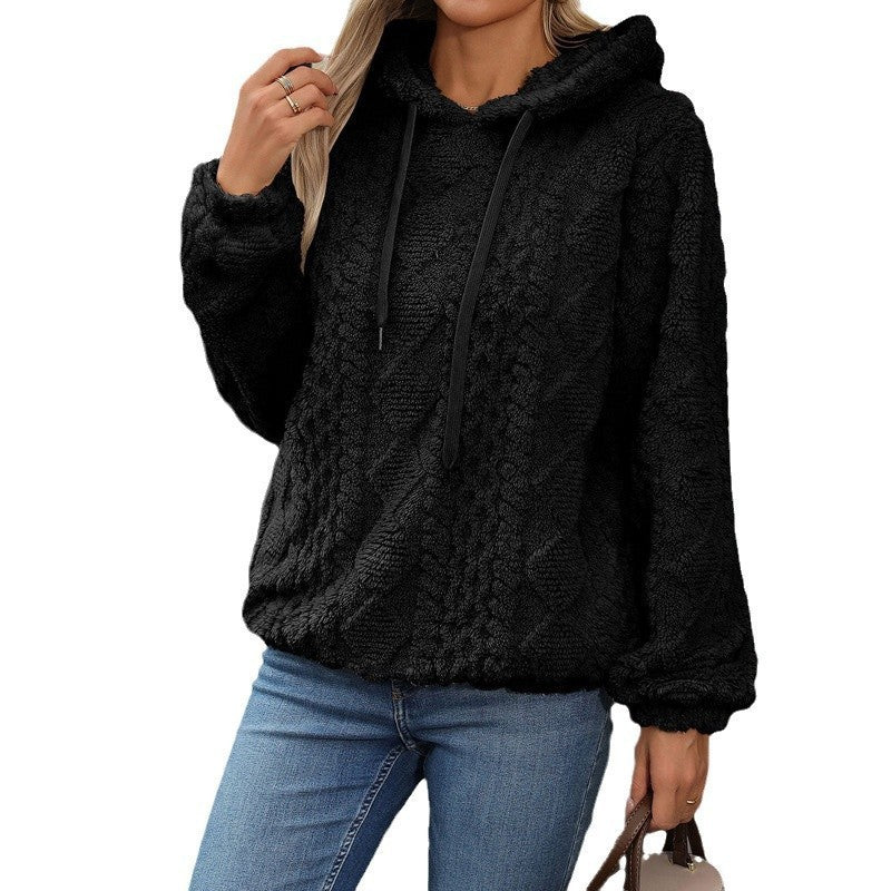 Damen Kuscheliger Hoodie im besonderen Strickdesign R&B