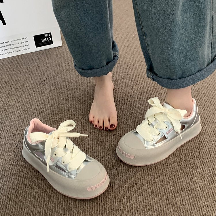 Damen modische Sneakers mit atmungsaktiver Mesh-Oberfläche und dämpfender Sohle R&B