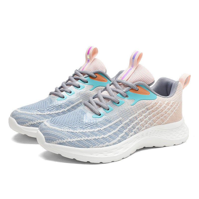 Damen Sportliche Laufschuhe mit atmungsaktivem Strick-Obermaterial und dämpfender Sohle R&B