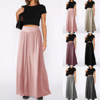 Damen Weit geschnittene Jersey-Hose mit elastischer Taille und elegantem Fall R&B