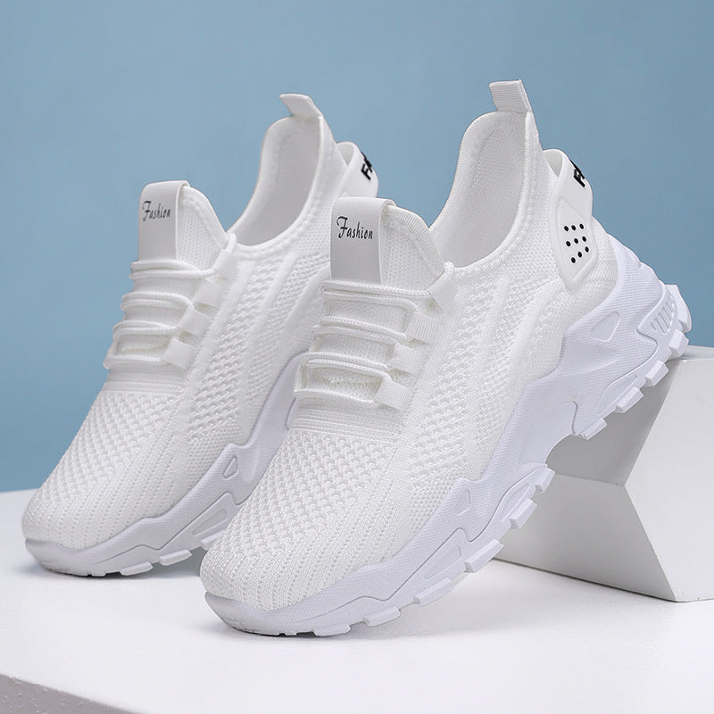 Damen Atmungsaktive Fitness Sneakers mit flexiblem Strickoberteil und rutschfester Sohle R&B